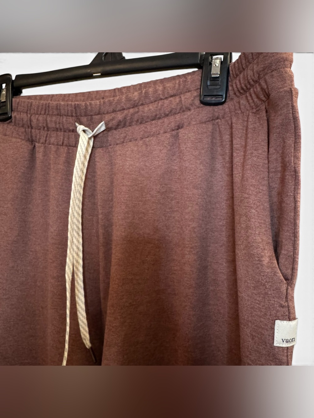 Vuori Womens XL Halo Essential Wide Leg Drawstring Lounge Pants - Heather Brown - Picture 10 of 14
